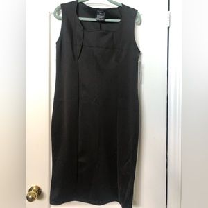 Little black sleeveless shift dress